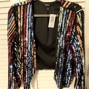 BNWT Torrid sequined blazer